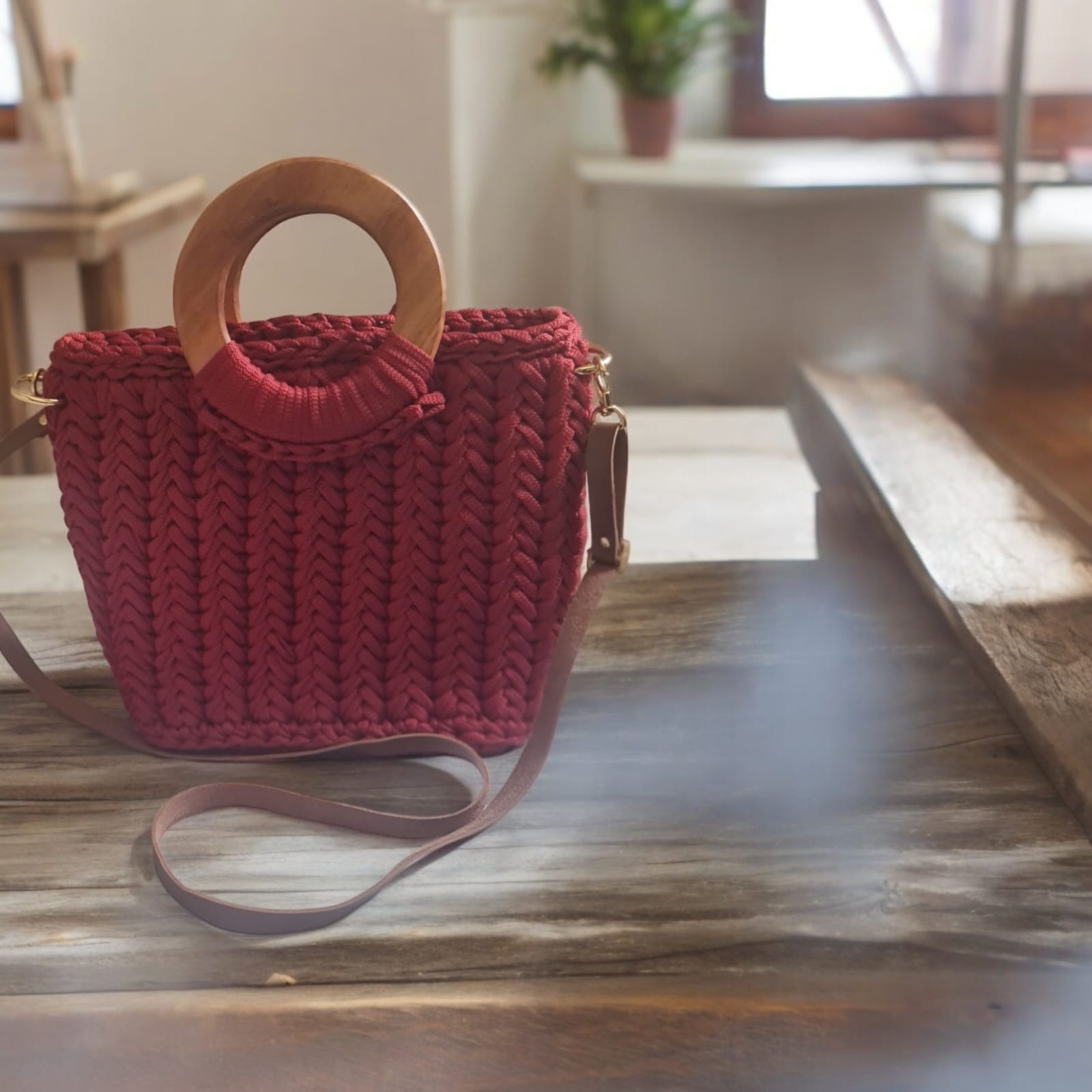 Bolsa de Crochê Vermelha